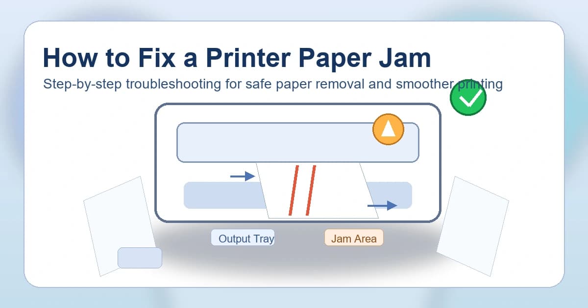 Banner: How to Fix a Printer Paper Jam