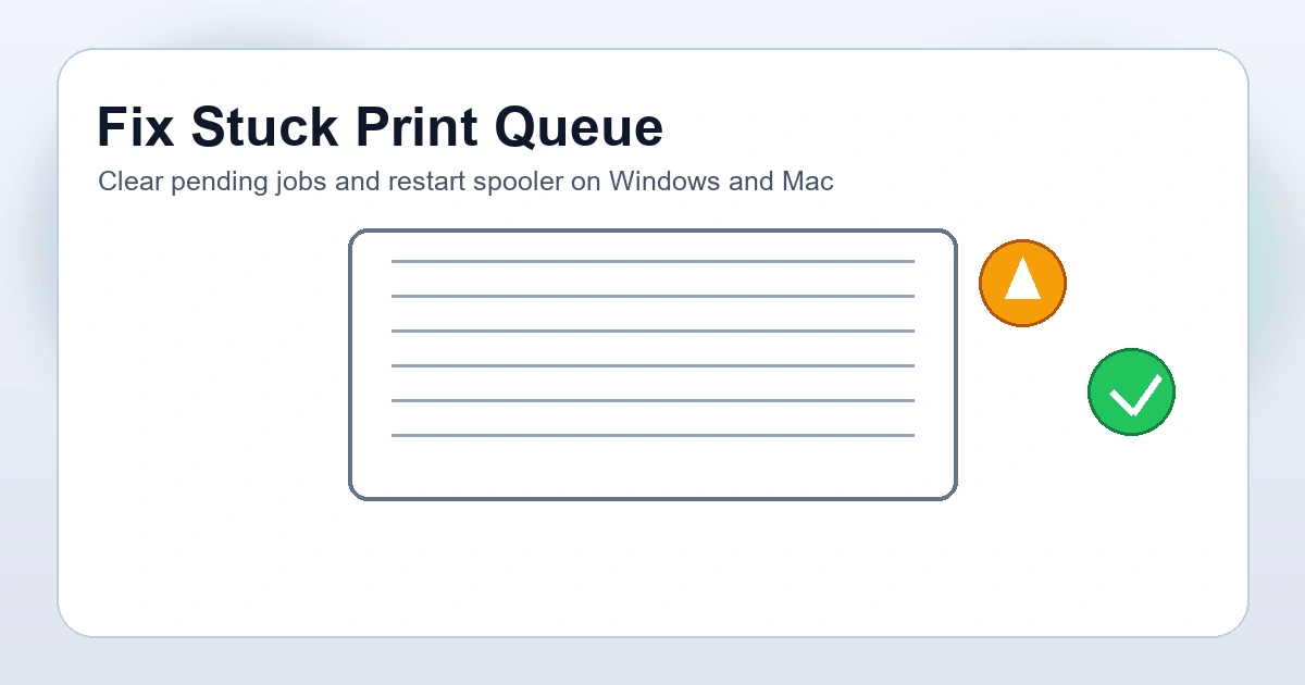 Banner: How to Fix a Stuck Print Queue (Windows & Mac)