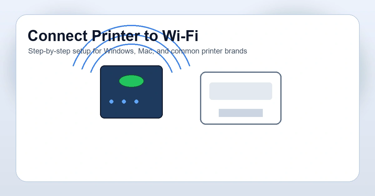 Banner: How to Connect a Printer to Wi-Fi (Windows & Mac)